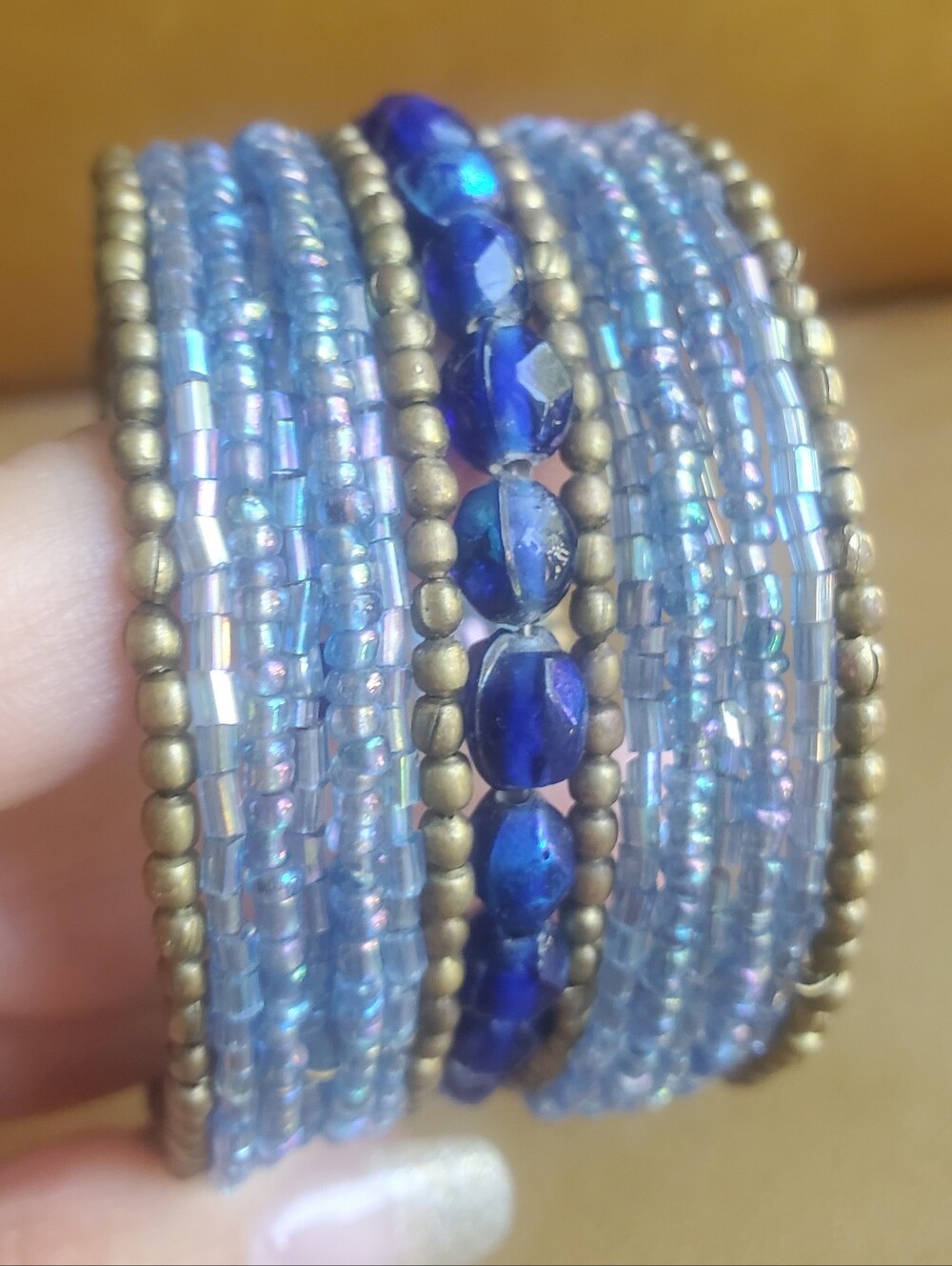 Beaded Wrap Cuff Bracelet